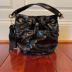 Coach sequin bucket purse